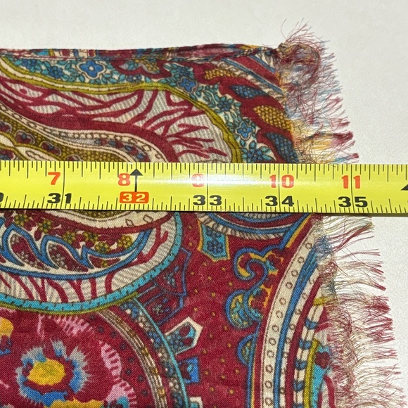 Cejon Scarf Wrap Shawl 70" X 44" NWT Fringe Fall colors Lightweight Paisley - Picture 9 of 10